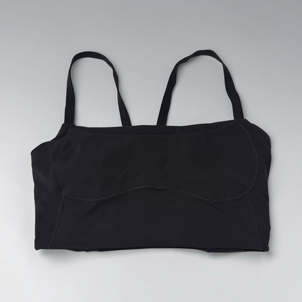 Stori‎ Black Longline Sports Bra Crop Top Adjustable Straps Sz M